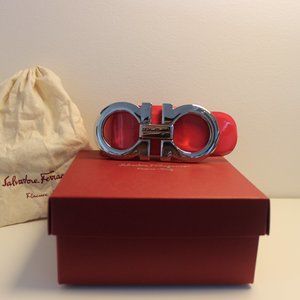 Rare Wide Patent Salvatore Ferragamo Women Belt